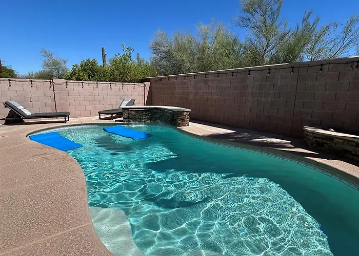 Private Pool & Waterfall Evening Lights